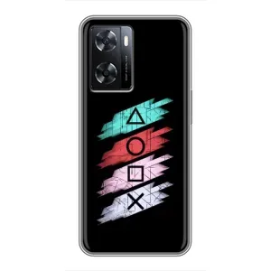 Чехол с рисунком «Значки Sony» для OPPO A57s