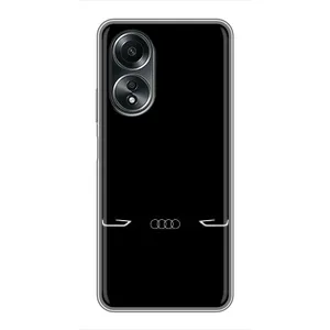 Силиконовый бампер с картинкой машины на OPPO A58 (4G) (Силует Audi)