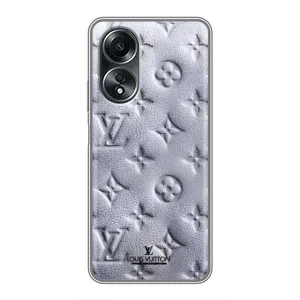 Текстурний Чохол Louis Vuitton для Оппо А58 (4G) (Білий ЛВ)