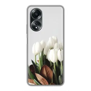Чехлы с картинкой (Тюльпаны) на Оппо А58 (4G) (Букет тюльпанов)