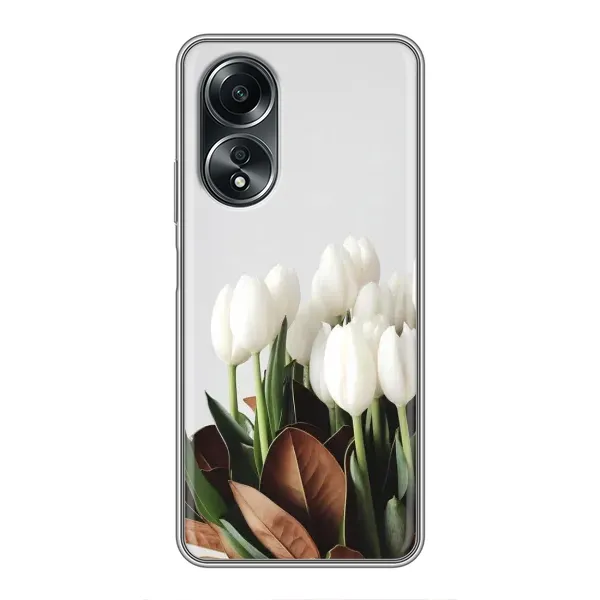 Чехол с рисунком «Букет тюльпанов» для OPPO A58 (4G)