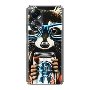 Силіконовий Чохол з Энотами на OPPO A58 (4G) (Єнот в окулярах)