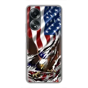 Чехол Флаг USA для OPPO A58 (4G) (Флаг USA)