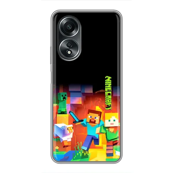 Чехол с рисунком «Герой Майнкрафт» для OPPO A58 (4G) Чехол с рисунком «Герой Майнкрафт» для OPPO A58 (4G)