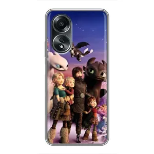 Чехол дракон Беззубик для OPPO A58 (4G) (Герои дракона)