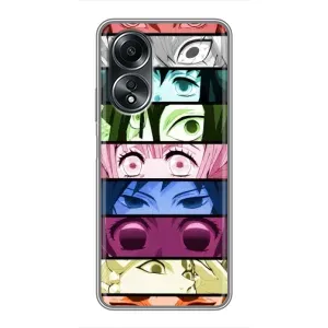 Силиконовые чехлы с глазами Anime для Оппо А58 (4G) (Глаза Хашира)