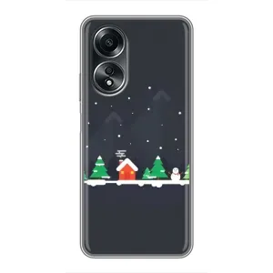 Силиконовый бампер на рождество для OPPO A58 (4G) (Город зимний)