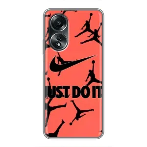 Силіконовый Чохол Nike Air Jordan на Оппо А58 (4G) (Just Do It)