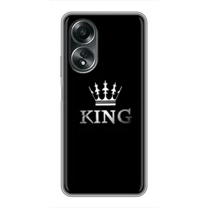 Чохол (Корона на чорному фоні) для Оппо А58 (4G) (KING)