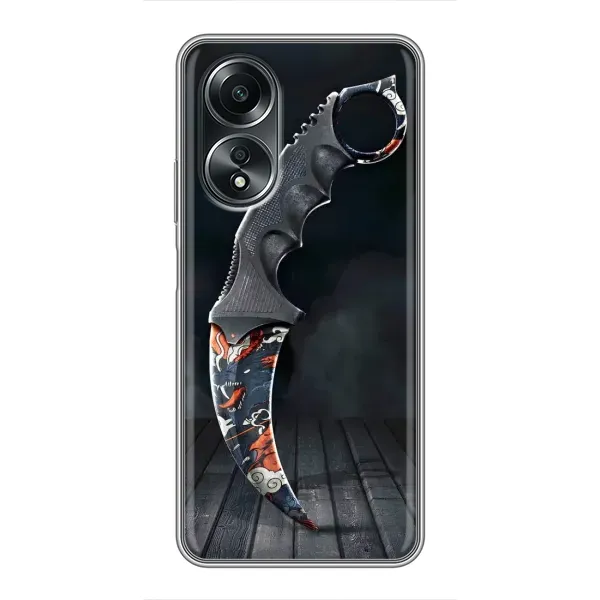 Чехол с рисунком «Кинжал КС ГО» для OPPO A58 (4G) Чехол с рисунком «Кинжал КС ГО» для OPPO A58 (4G)