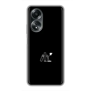 Чехол с картинками на черном фоне для OPPO A58 (4G) (Книжки)