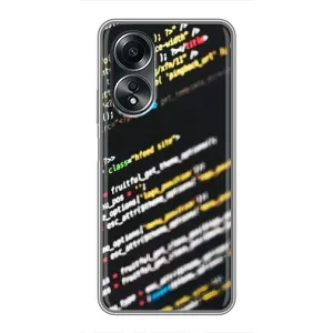 Чехол для программиста на Оппо А58 (4G) (Код)