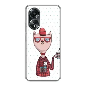 Чехол на тематику: Коты для OPPO A58 (4G) (Кот аристократ)