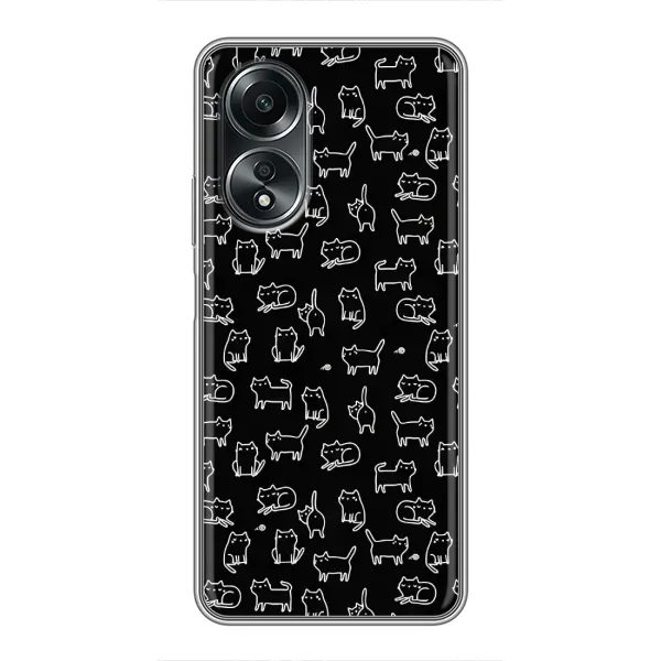Чехол с рисунком «Котики на черном» для OPPO A58 (4G) Чехол с рисунком «Котики на черном» для OPPO A58 (4G)