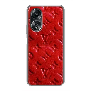 Текстурний Чохол Louis Vuitton для Оппо А58 (4G) (Червоний ЛВ)