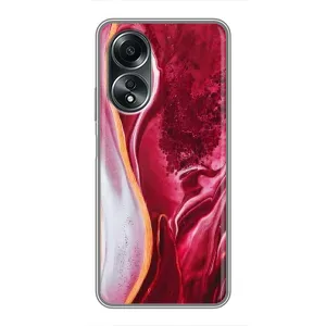 Чохли з тематикою "Мрамор" на Оппо А58 (4G) (Червоний мрамор)