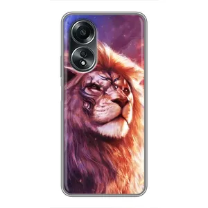 Чехол с картинкой на OPPO A58 (4G) (Красочный ЛЕВ)