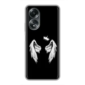 Чохол (Корона на чорному фоні) для Оппо А58 (4G) (Крила і корона)