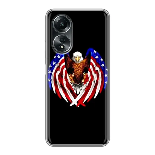 Чехол с рисунком «Крылья США» для OPPO A58 (4G)