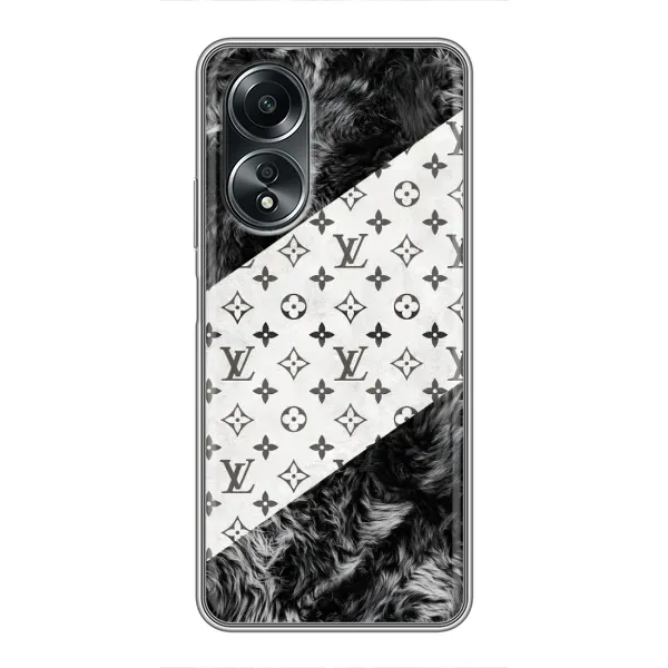 Чехол с рисунком «LV на белом» для OPPO A58 (4G)