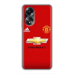 Силиконовые Чехлы принт Футбол на OPPO A58 (4G) (Man United)
