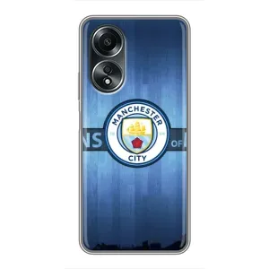 Силиконовые Чехлы принт Футбол на OPPO A58 (4G) (ManCity)