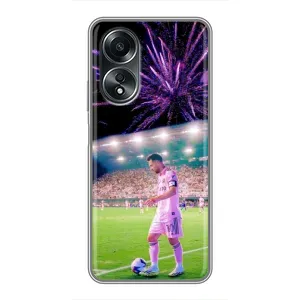 Чехлы Лео Месси в Майами на OPPO A58 (4G) (Месси в Майами)