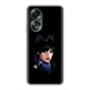Чехлы с принтом Уэнсдей на OPPO A58 (4G) (Милая Уэнсдей)