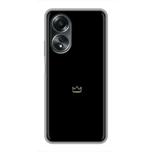 Чохол (Корона на чорному фоні) для Оппо А58 (4G) (Міні корона)
