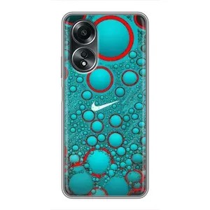 Силіконовый Чохол на OPPO A58 (4G) з картинкою НАЙК (Найк зелений)