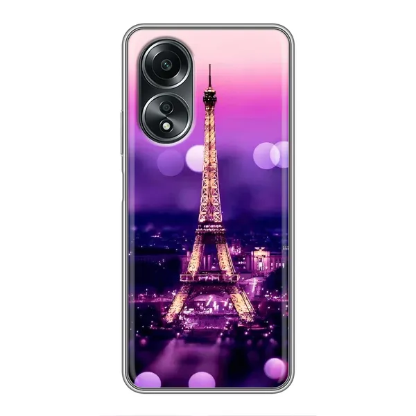 Чехол с рисунком «Париж башня» для OPPO A58 (4G) Чехол с рисунком «Париж башня» для OPPO A58 (4G)