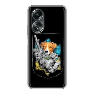 Чехол с принтом для OPPO A58 (4G) (Патрон Воин)