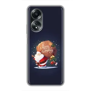Чехол Санта Клаус для OPPO A58 (4G) (Подарки от Санты)