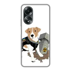 Чехол с принтом Собаки Патрон для OPPO A58 (4G) (Пёс Патрон с ракетой)