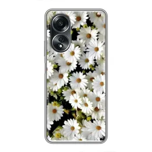 Чехол с ромашками на OPPO A58 (4G) (Рамка в ромашках)