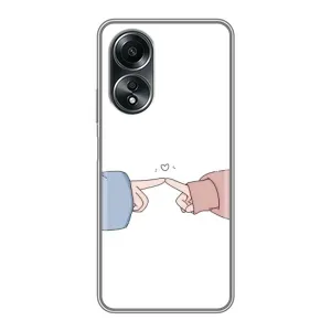 Чехлы на день мамы для Оппо А58 (4G) (Руки мамы)