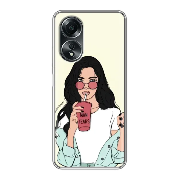 Чехол с рисунком «С напитком» для OPPO A58 (4G) Чехол с рисунком «С напитком» для OPPO A58 (4G)