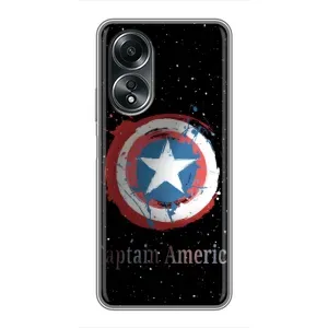 Чехол с Щитом Капитана Америки на OPPO A58 (4G) (Щит Капитана)