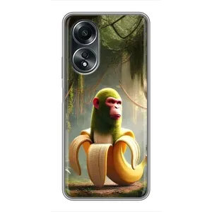 Чехол с мемами тралалело тралала для OPPO A58 (4G) (Шимпанзини бананини)