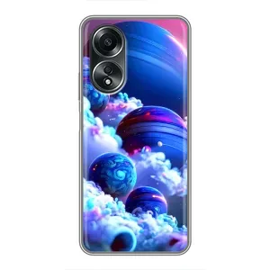Чохли КОСМОС на OPPO A58 (4G) (Сині планети)