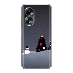 Чехлы на Новый Год OPPO A58 (4G) (Снеговички)