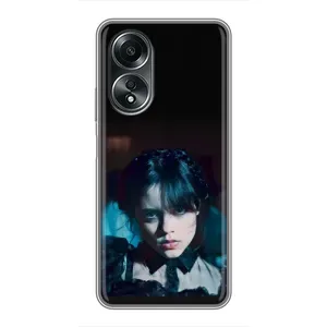 Чехлы с принтом Уэнсдей на OPPO A58 (4G) (Танец Уэнсдей)