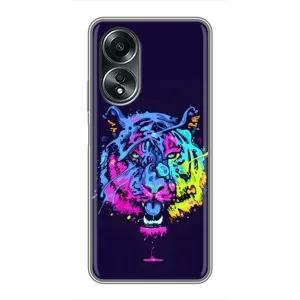 Силіконовий бампер з картинкою звірів для OPPO A58 (4G) (Тигр-Арт)