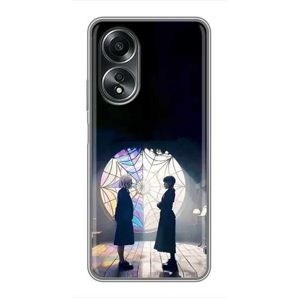 Чехол с рисунком «Уэнсдей и Энди» для OPPO A58 (4G) Чехол с рисунком «Уэнсдей и Энди» для OPPO A58 (4G)