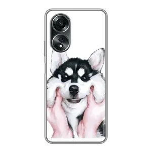 Бампер для OPPO A58 (4G) з картинкою "Песики" (Собака Хаскі)