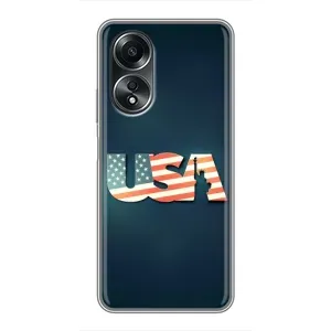Чехол Флаг USA для OPPO A58 (4G) (USA)