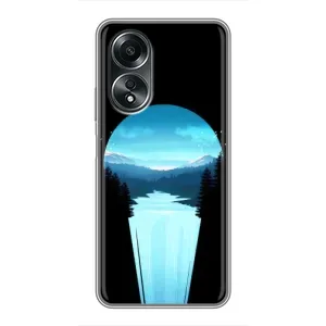 Летний Чехол на OPPO A58 (4G) (Синий Водопад)