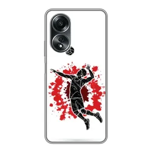Чехлы с принтом Спортивная тематика для OPPO A58 (4G) (Волейболист)