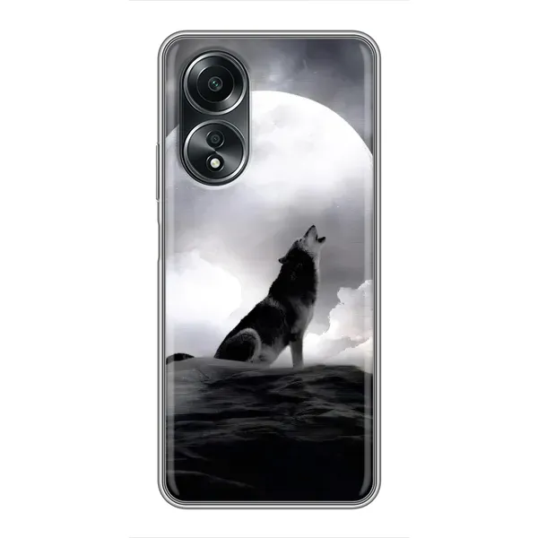 Чехол с рисунком «Волк и луна» для OPPO A58 (4G) Чехол с рисунком «Волк и луна» для OPPO A58 (4G)