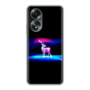 Силіконовий бампер з картинкою звірів для OPPO A58 (4G) (Яскравий олень)